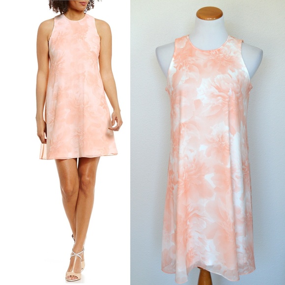 calvin klein peach dress